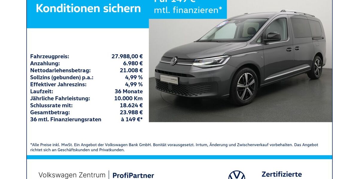 VW Caddy Maxi 89.925 km 27.480 &euro; Leverkusen 51379