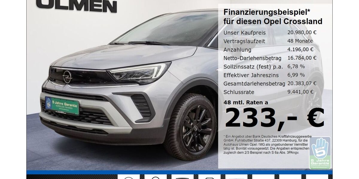 Opel Crossland (X) 26.745 km 18.777 &euro; Düsseldorf 40231